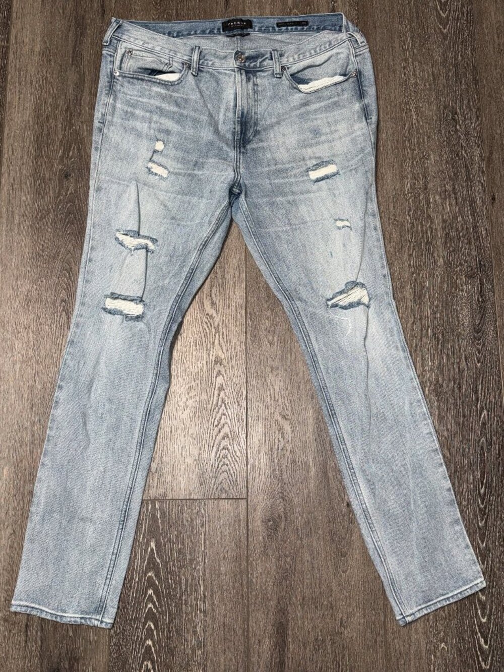 PacSun Jeans Mens 36x32 Light Wash Blue Denim Slim Skinny Stretch 5 Pocket